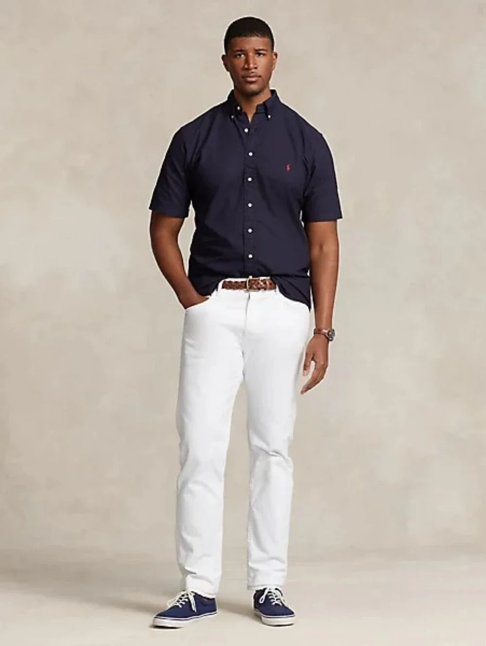 Polo Ralph Lauren Navy Oxford Shirt Classic Americana Preppy Big Tall 3XLT